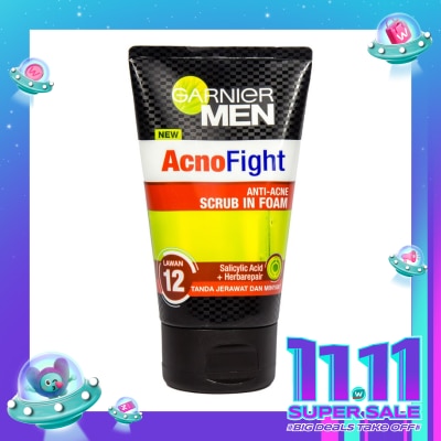 GARNIER Men Acno Fight Foam 6 In 1 Anti Acne 100ml