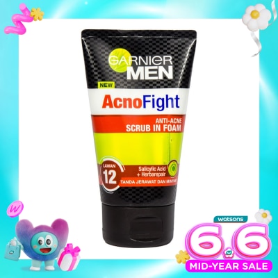 GARNIER - Men Acno Fight Foam 6 In 1 Anti Acne 100ml