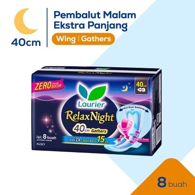 LAURIER Relax Night With Gathers 40 cm 8 Pcs Laurier Night image