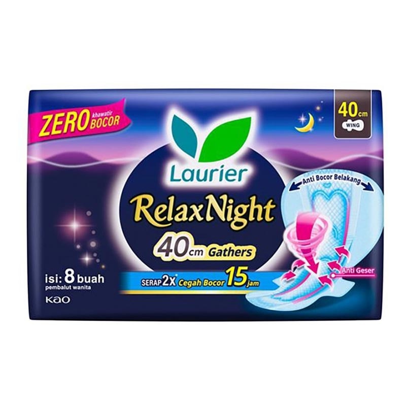 Relax Night With Gathers 40 cm 8 Pcs Laurier Night image