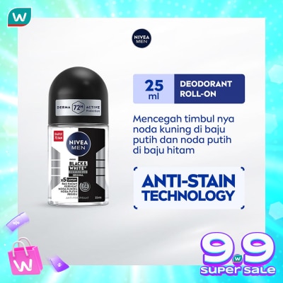 NIVEA Nivea Men Deodorant Roll On Black & White Invisible Original 25ml