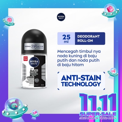 NIVEA Nivea Men Deodorant Roll On Black & White Invisible Original 25ml