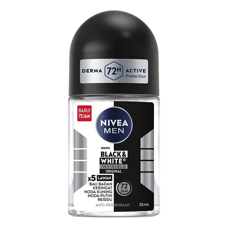 Nivea Men Deodorant Roll On Black & White Invisible Original 25ml