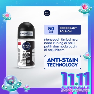 NIVEA Nivea Men Deodorant Roll On Black & White Invisible Original 50ml