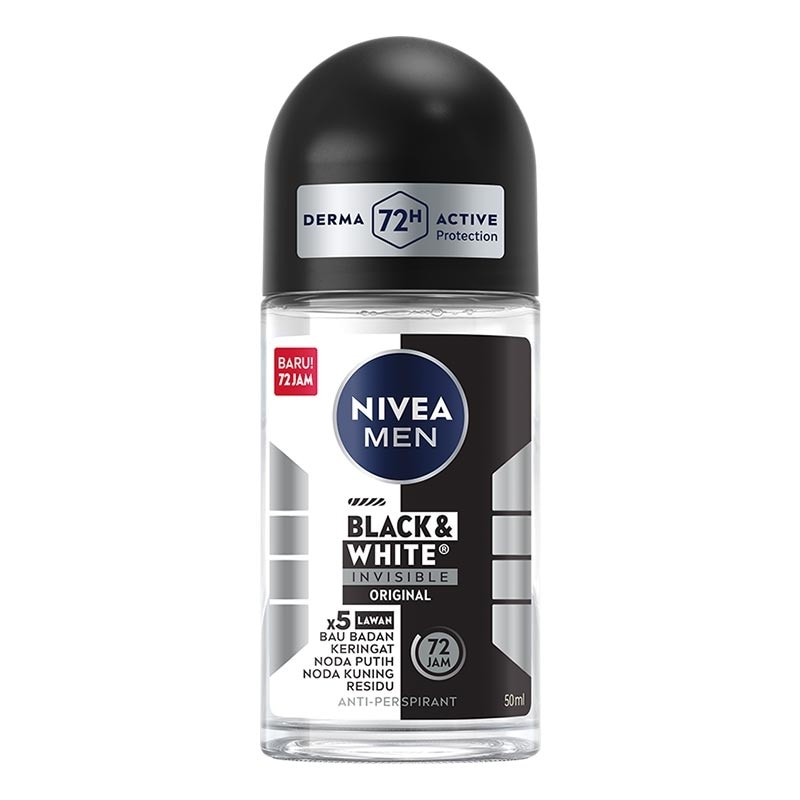 Nivea Men Deodorant Roll On Black & White Invisible Original 50ml