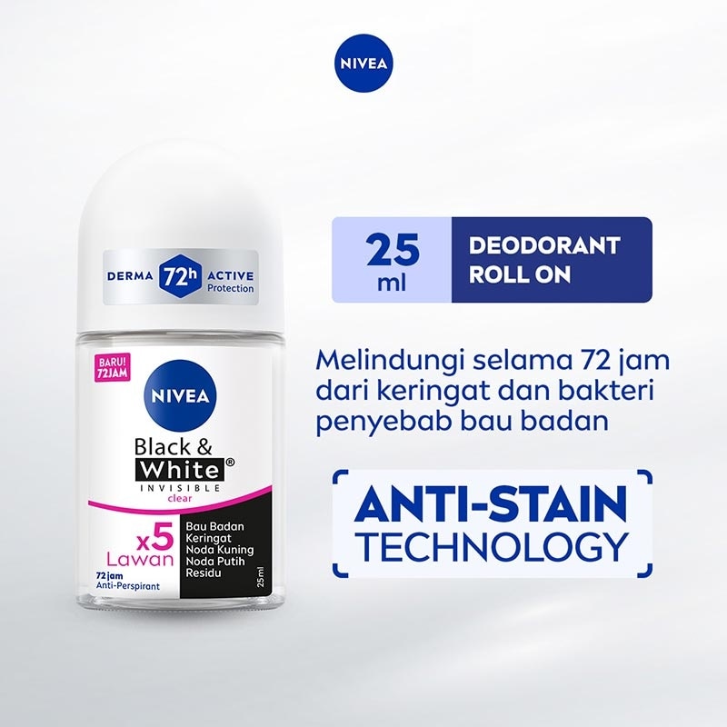 NIVEA Deo Roll-on Women Invisible – 3er Pack (3x50 Ml), Hinterlässt Keine Weißen Oder Gelben Flecken
