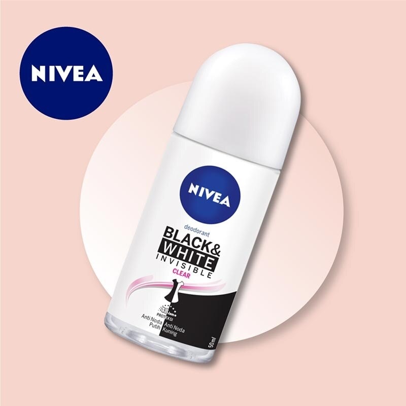 Nivea Deodorant Invisible Black & White Roll-On 50mL (Female)