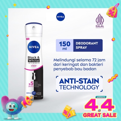 NIVEA - NIVEA SPRAY INVSBLE B&W FEM150
