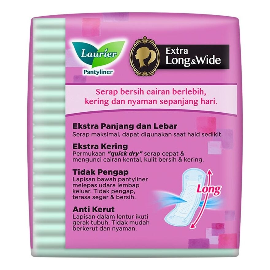 Laurier Pantyliner Long & Absorb (Non-Perfume) 20'S