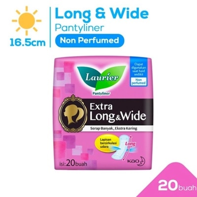 LAURIER Laurier Pantyliner Long & Absorb (Non-Perfume) 20'S