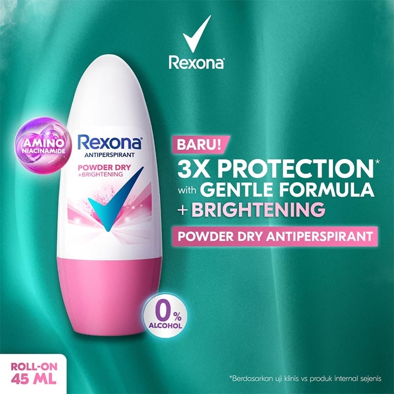 REXONA, Women Deodorant Anti-Perspirant Roll On Powder Dry 45ml