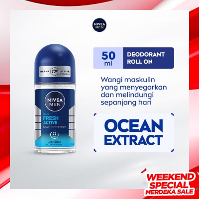 NIVEA Nivea Men Deodorant Roll On Fresh Active 50ml