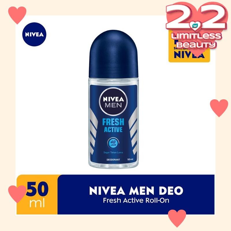 Promo Harga Nivea Men Deo Roll On Fresh Active 50 ml - Watsons