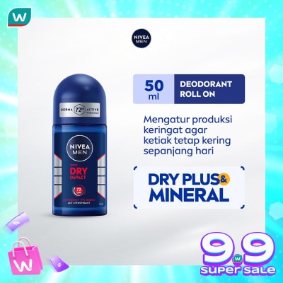 NIVEA Nivea Men Deodorant Roll On Dry Impact 50ml