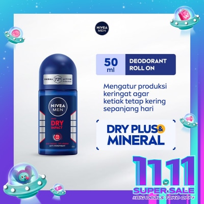 NIVEA Nivea Men Deodorant Roll On Dry Impact 50ml