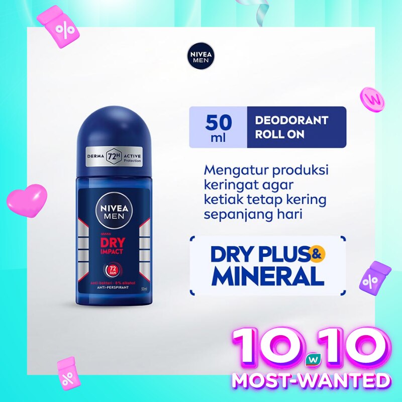 Nivea Men Deodorant Roll On Dry Impact 50ml