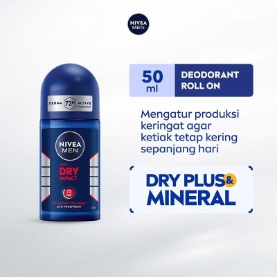 NIVEA Nivea Men Deodorant Roll On Dry Impact 50ml