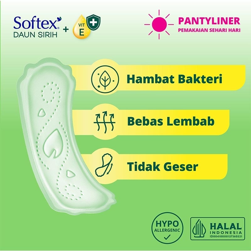 Softex Pantyliner Daun Sirih 50s