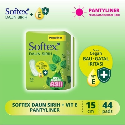 SOFTEX Pantyliner Daun Sirih + Vitamin E 15cm 44'S