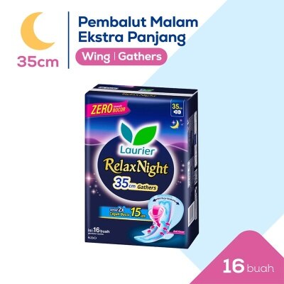 LAURIER Relax Night With Gathers 35 cm 16 Pcs image