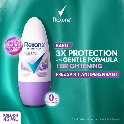 REXONA - Women Deodorant Anti-Perspirant Roll On Free Spirit 45ml