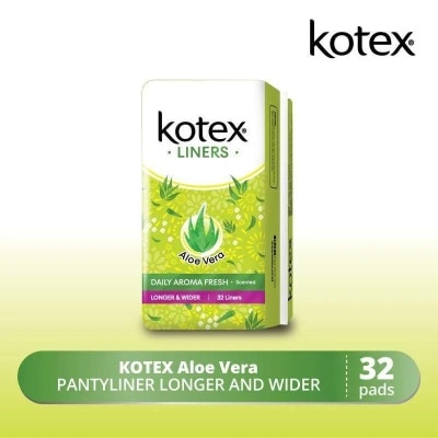KOTEX Aloe Vera Pantyliner Longer & Wider 32'S