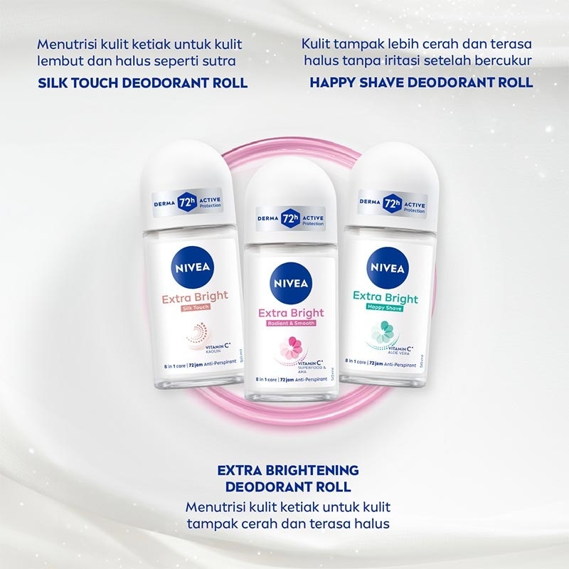 Nivea Deodorant Brightening Silk Touch - Roll On Nivea 50ml