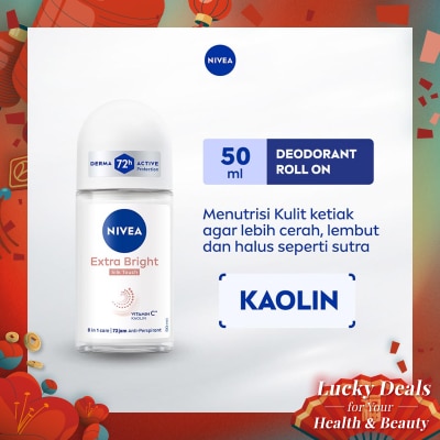 NIVEA Nivea Deodorant Roll On Extra Bright Silk Touch 50ml