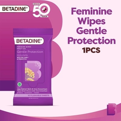 BETADINE - Feminine Wipes Tissue Basah 10'S