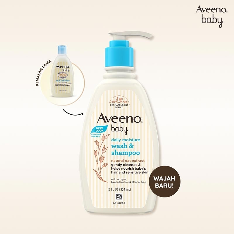 Aveeno Baby Daily Moisture Wash & Shampoo 354ml