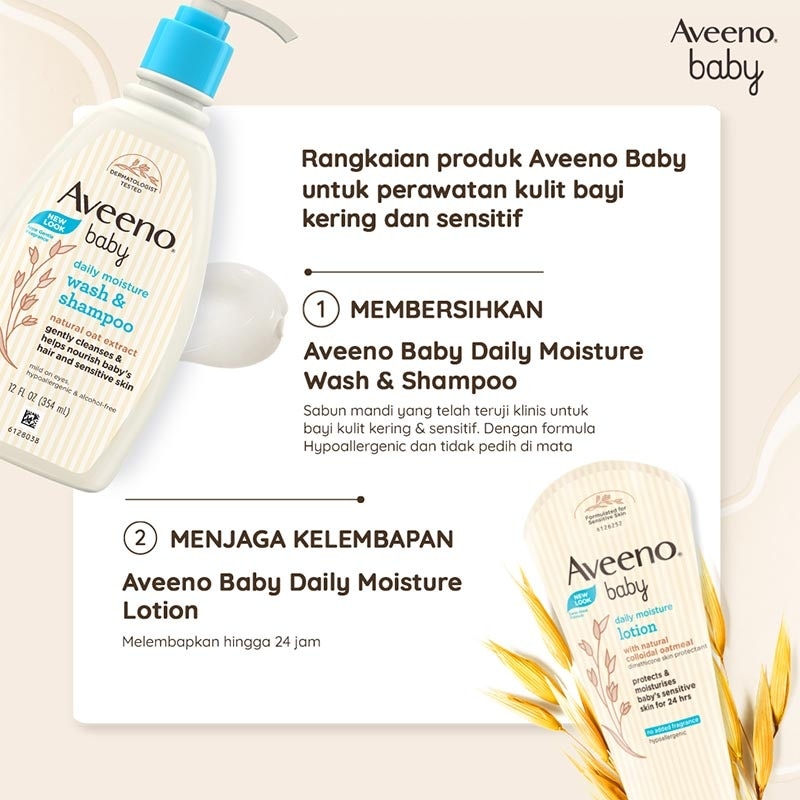 Aveeno Baby Daily Moisture Wash & Shampoo 354ml