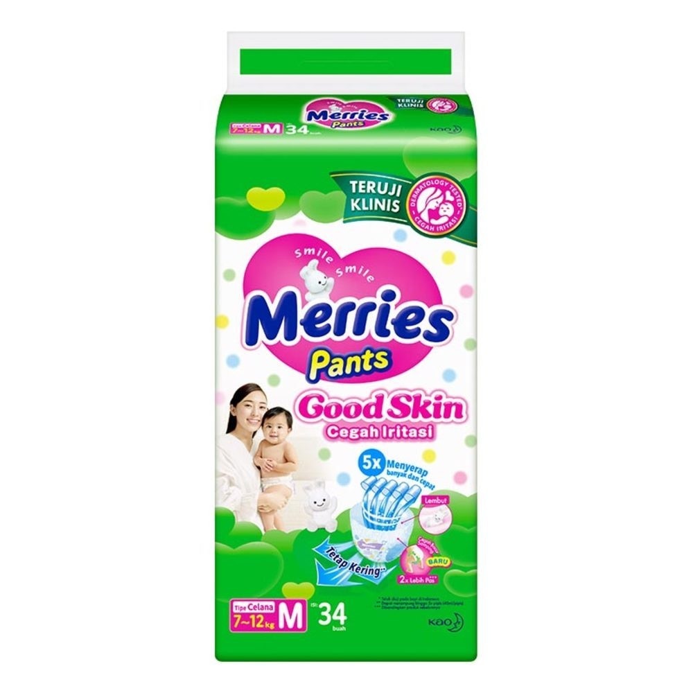 Promo Harga Merries Pants Good Skin M34 34 pcs - Watsons