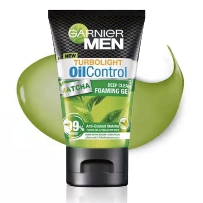 GARNIER Men Turbo Light Oil Control Matcha Deep Clean Foaming Gel 100 ml