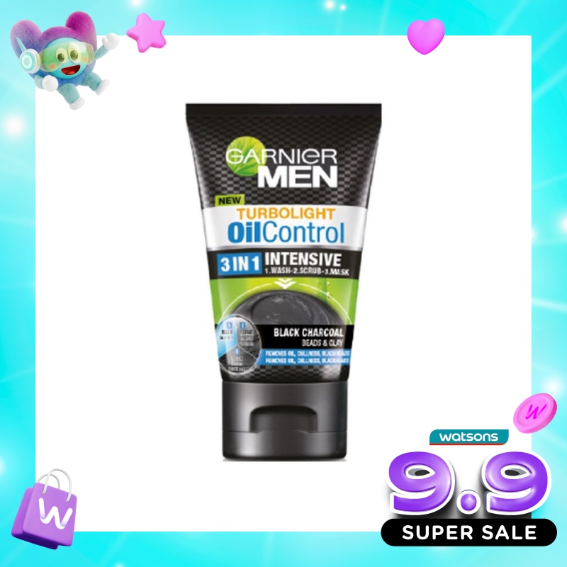 Men Turbo Light Oil Control 3 1 Charcoal - 100ml image