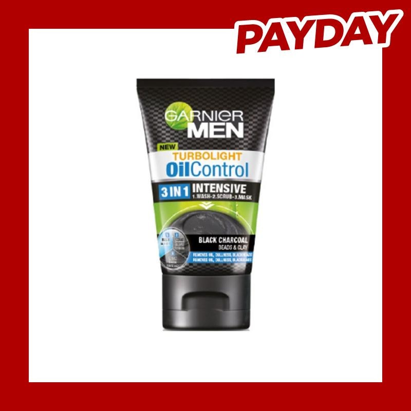 Men Turbo Light Oil Control 3 1 Charcoal - 100ml