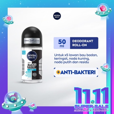 NIVEA Nivea Men Deodorant Roll On Black & White Invisible Fresh 50ml