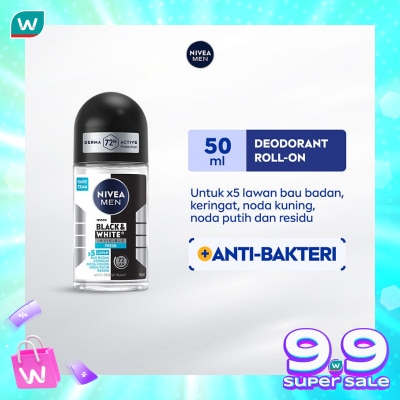 NIVEA Nivea Men Deodorant Roll On Black & White Invisible Fresh 50ml