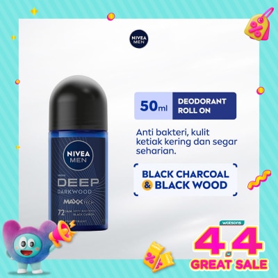 NIVEA - Nivea Men Deodorant Roll On Deep Darkwood 50ml