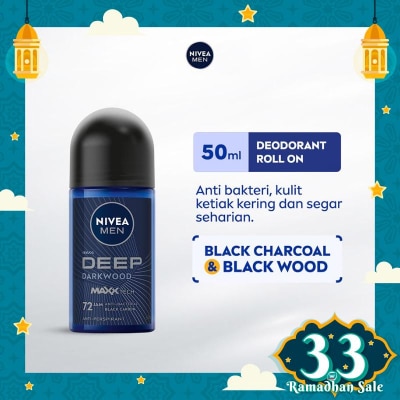 NIVEA Nivea Men Deodorant Roll On Deep Darkwood 50ml