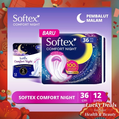 Softex Comfort Night Wing 36cm 12'S - Pembalut Malam