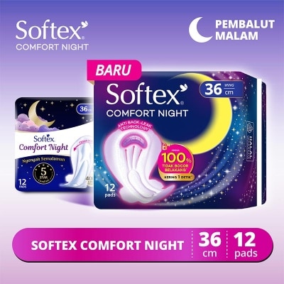 SOFTEX Comfort Night Wing 36cm 12'S - Pembalut Malam