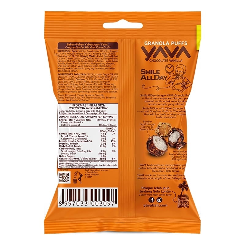 Granola Puffs Chocolate Vanilla 35g image
