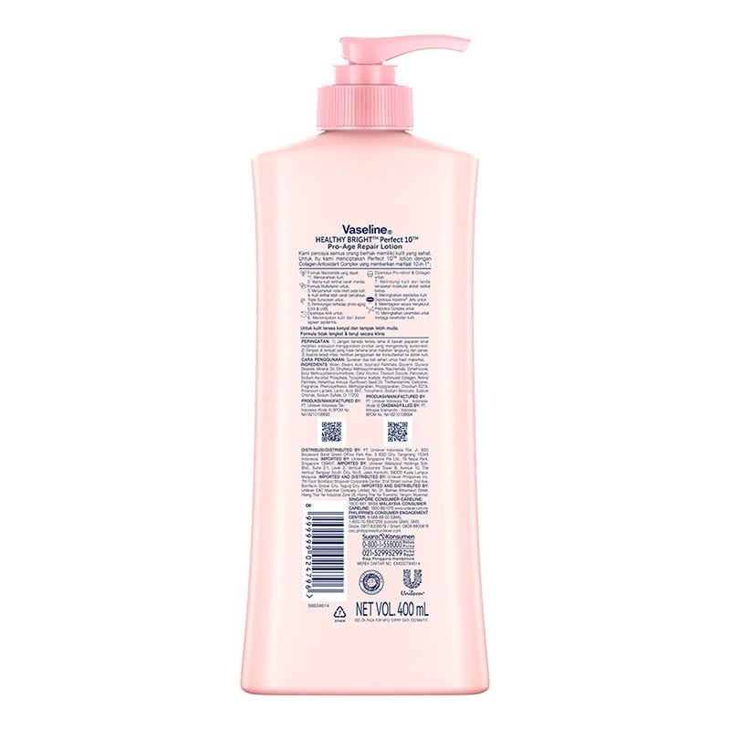 VASELINE BRIGHT PERFECT 10 HBL 400ML