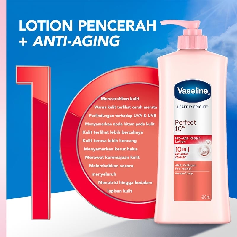 VASELINE BRIGHT PERFECT 10 HBL 400ML