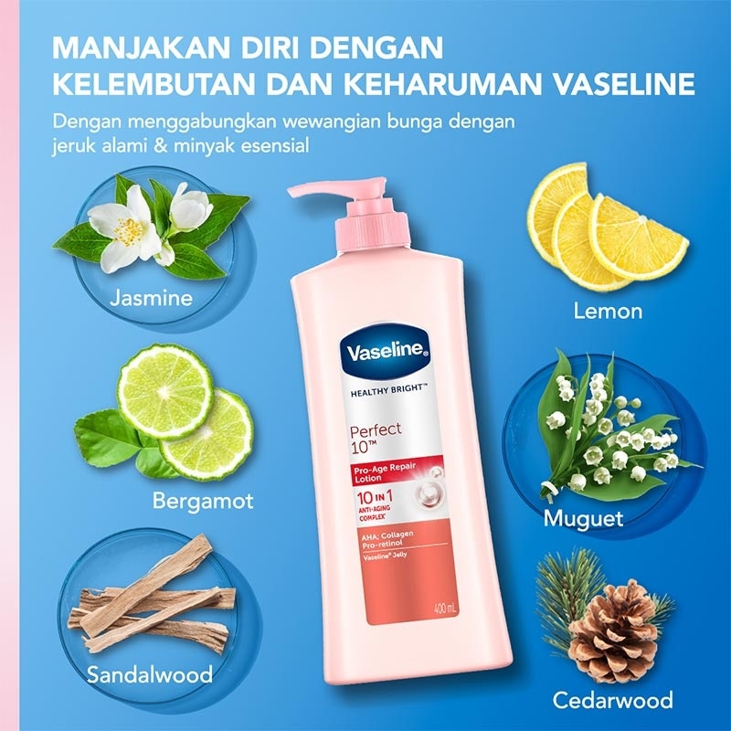 VASELINE BRIGHT PERFECT 10 HBL 400ML