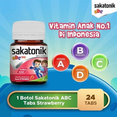 SAKATONIK ABC Strawberry Botol 24'S