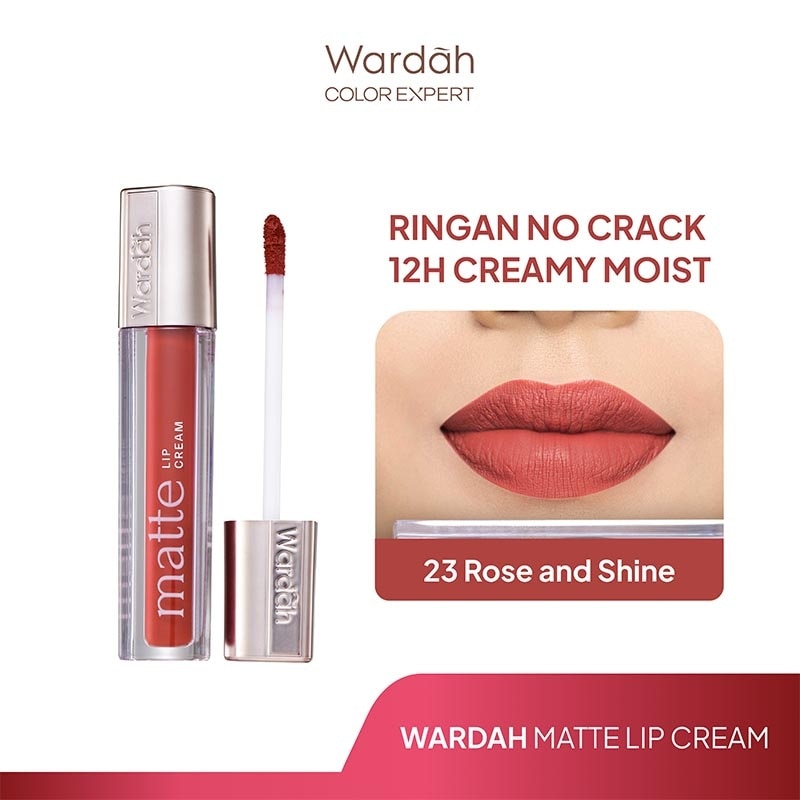 Matte Lip Cream 23 Rose and Shine 4 g - Warna Intense dan Tahan Lama - Matte Finish