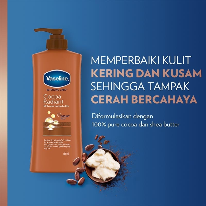 VASELINE COCOA RADIANCE HBL 400ML