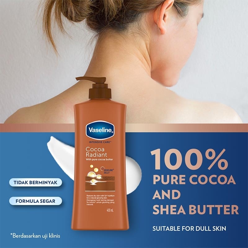 VASELINE COCOA RADIANCE HBL 400ML