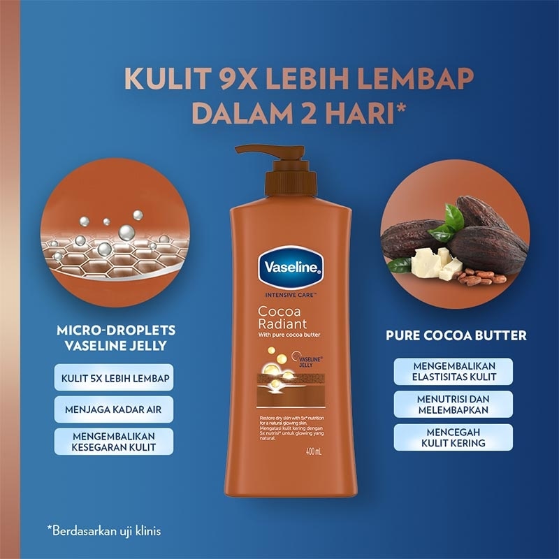 VASELINE COCOA RADIANCE HBL 400ML